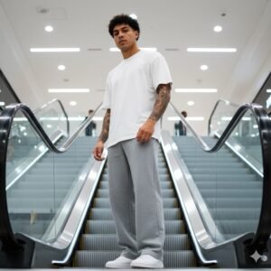 Sudadera Bota Recta Gris