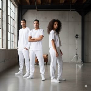 Sudadera Bota Recta Blanco